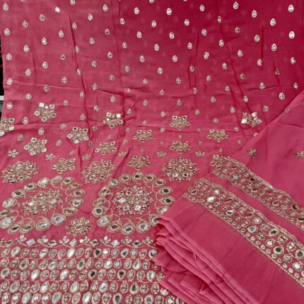 Pure viscose georgette fox mirror fabric