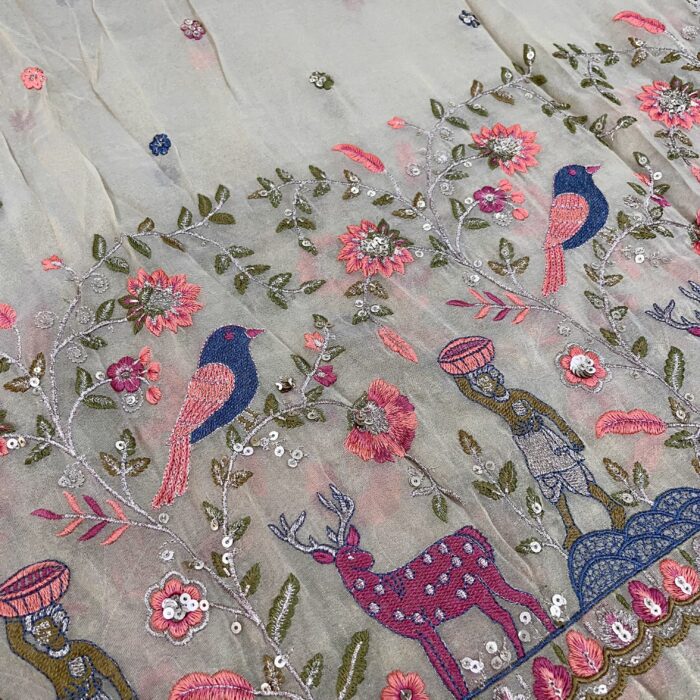 Zari Tissue embroidery