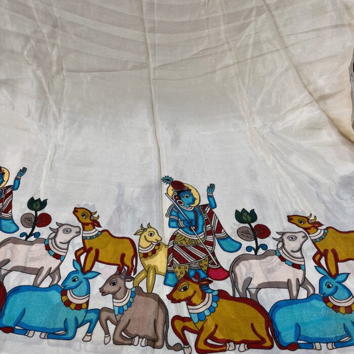 Printed Krishna ji Fabric