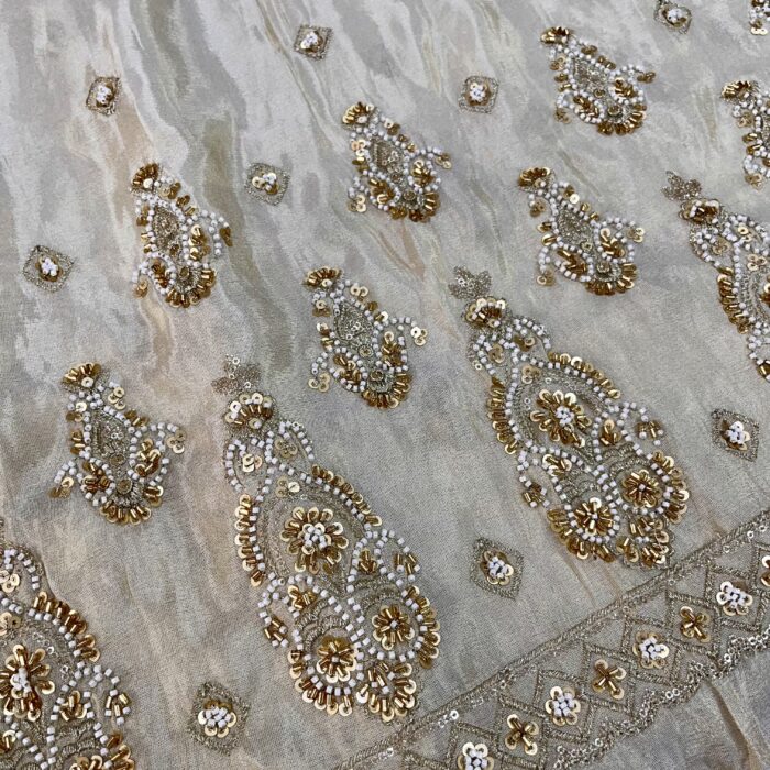 Zari Tissue Hand-work Fabric
