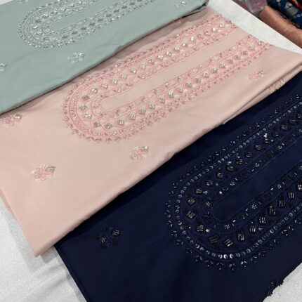 Malai Satin Handwork Men’s Kurta Fabric