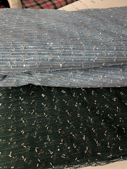 Premium Sequins, Cutdana & Thread Work Net Fabric – Elegant & Glamorous