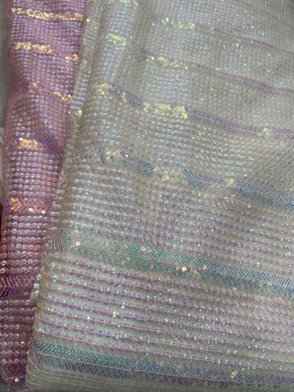 Luxury China Net Fabric with Heavy Sequins & Thread Work – Party & Wedding Wear