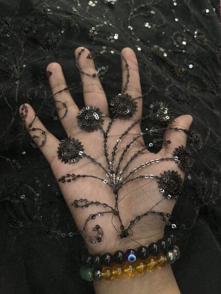 All-Over Sequins & Thread Work Net Fabric – Perfect for Party & Festive Wear