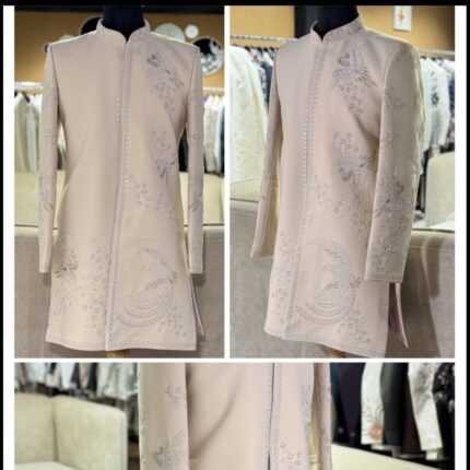 Precut Armaani Heavy Embroidered Fabric for Men | Jodhpuri & Indo-Western Wear