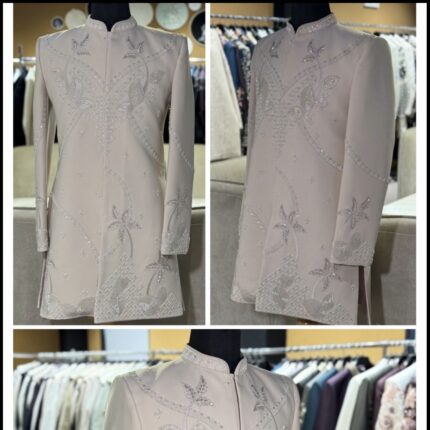 Premium Armaani Precut Fabric Set | Heavy Cutdana Embroidered Jodhpuri & Indo-Western Wear