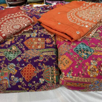 Pure Natural Crepe Fabric with Position Work & Matching Dupatta