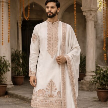 Most Trending Men’s Kurta Inspired by Elvish Yadav | BB Silk | Designer Precut Set