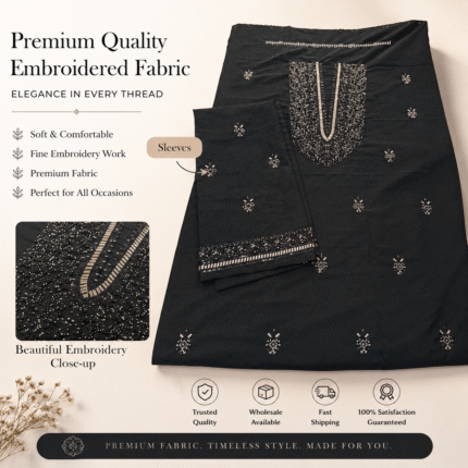Premium Pre-Cut V-Neck Designer Kurta Set with Pants