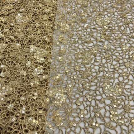 Royal Cutwork Designer Net Fabric – Heritage Zari Collection