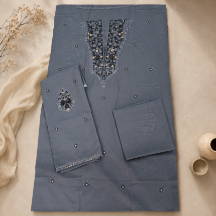 BB Silk Kurta & Pant Fabric with Designer Neck & Sleeve Work