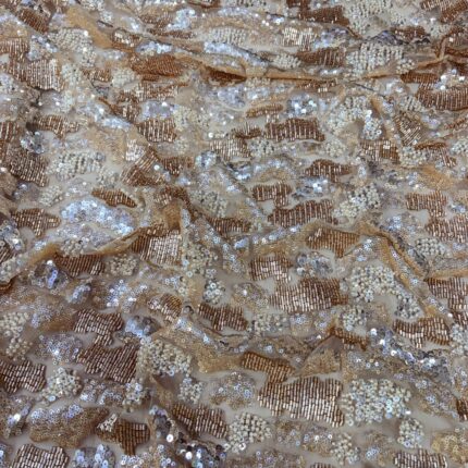 Designer Net Fabric with Luxury All-Over Handwork